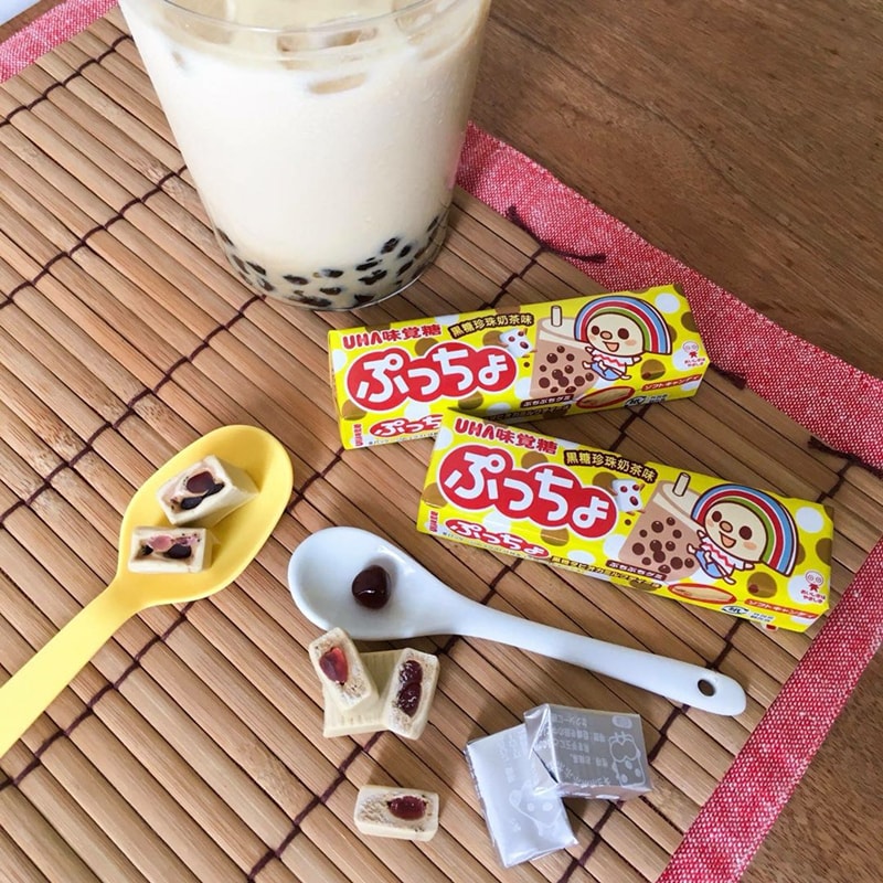 【日本直郵】DHL直效郵件3-5天到 日本本土版 UHA悠哈味覺糖 果汁夾心軟糖 珍珠奶茶口味 50g