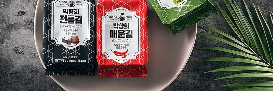 韩国Master Hee's 朴香姬 香脆海苔 芥末味 4.5g*3【快乐低卡小零食】