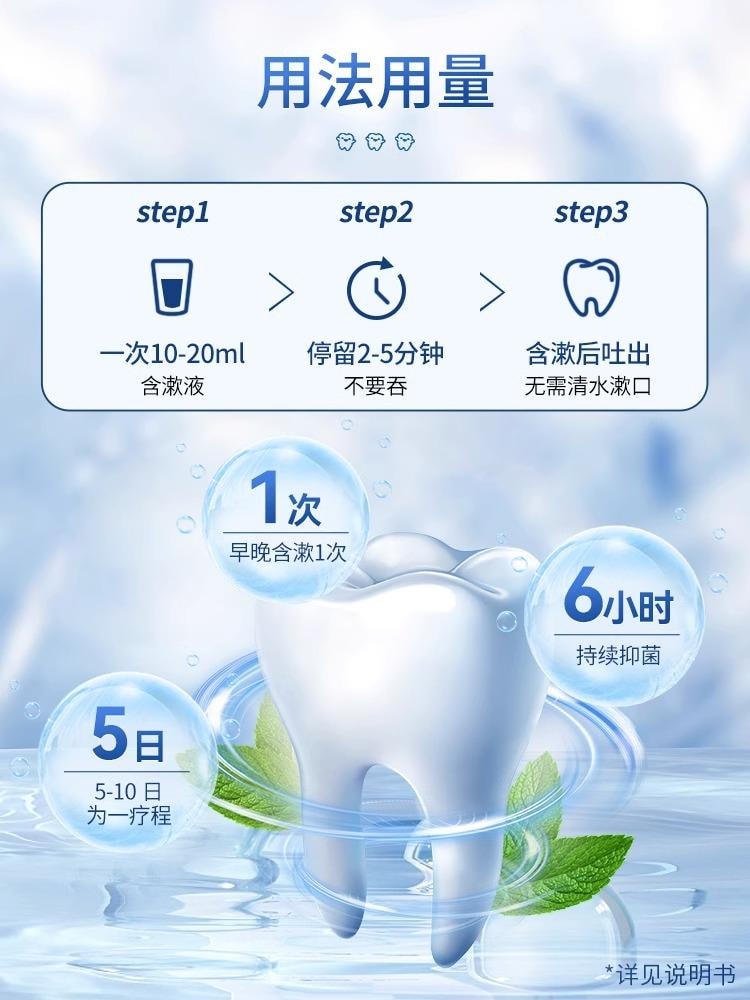 【中國直郵】 修正 複方氯己已定含漱液 殺菌消炎 牙周炎口腔潰瘍特效藥口臭漱口水 10ml*15支/盒