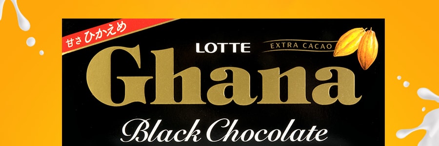 日本LOTTE乐天 GHANA 特浓黑巧克力 50g