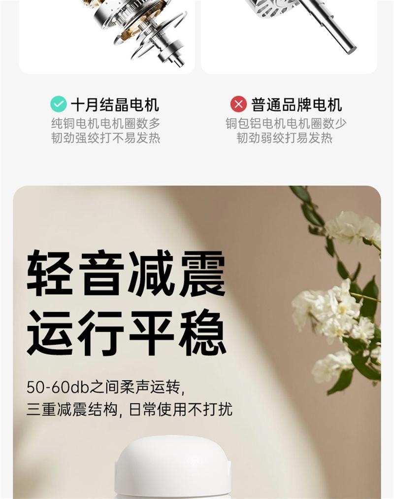 【中國直郵】 十月結晶 輔食機嬰兒寶寶料理機打泥工具兒童破壁家用小型多功能 升級雙杯8刀款白色