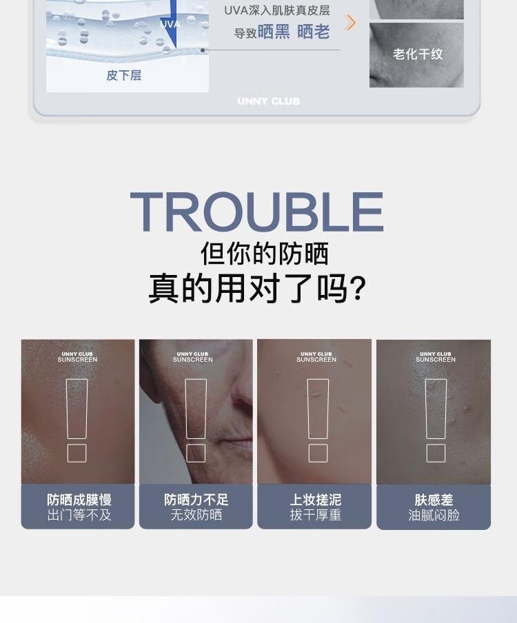 【中国直邮】悠宜(unny club)  光护 摇摇乐防晒乳 防水防汗 防晒伤清爽不油   国货之光  SPF50+ PA++++  50ml