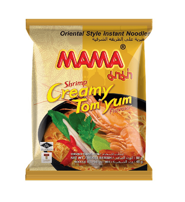 【马来西亚直邮】泰国 MAMA妈妈牌 奶油虾冬阴功快熟面 60gx5包