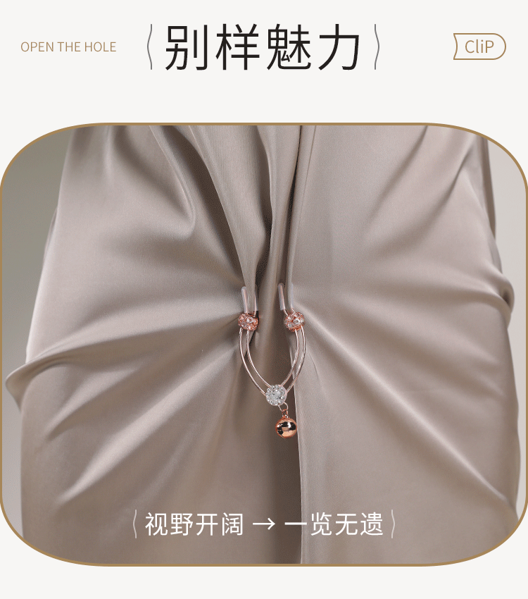 【中國直郵】 謎姬 唇瓣陰夾玫瑰金調教工具情趣成人用品