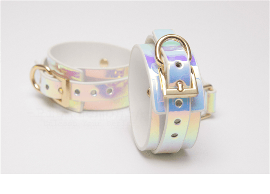 BDSM Iridescent Professional Training Bondage Set with Lead Chain and Paddle