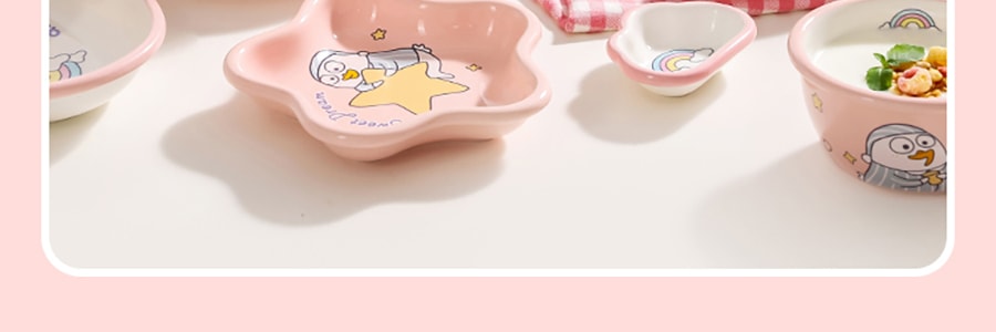 川岛屋 星星盘子 甜梦系列 陶瓷餐具 16.5cm【小刘鸭联名】
