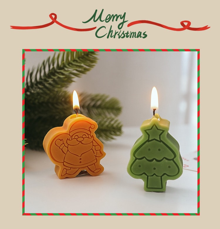 聖誕節 【聖誕節限定】 聖誕老人 麋鹿 松樹 雪人 造型大豆香氛蠟燭 英國梨與小蒼蘭 禮盒 伴手禮一盒 150克
