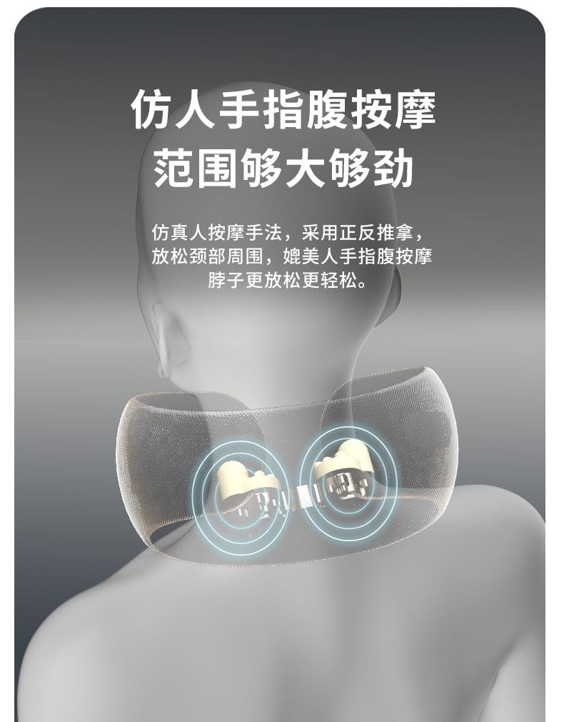 輪滑世界冠軍郭丹代言品牌 中國 和正HEZHENG 升級L型按摩頭頸椎按摩器 橘色 1件