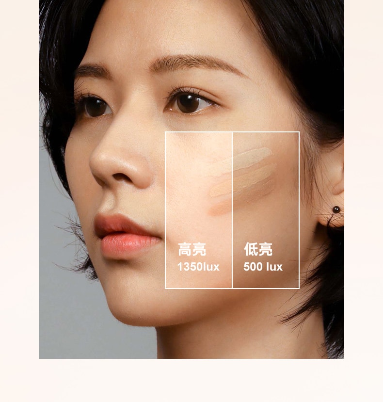 【中國直郵】MUID led燈化妝鏡 日光智慧大圓鏡專業美容桌面補光鏡子 黑橘色款