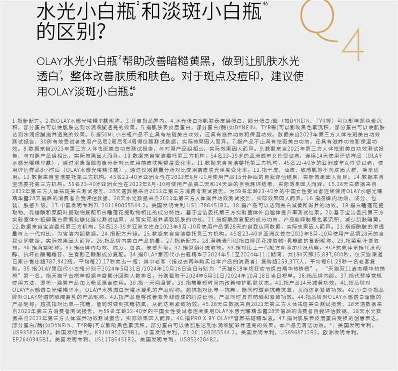 【中国直邮】美国 OLAY 水光小白瓶 美白精华液超抗糖玉兰油面部提亮 30ml
