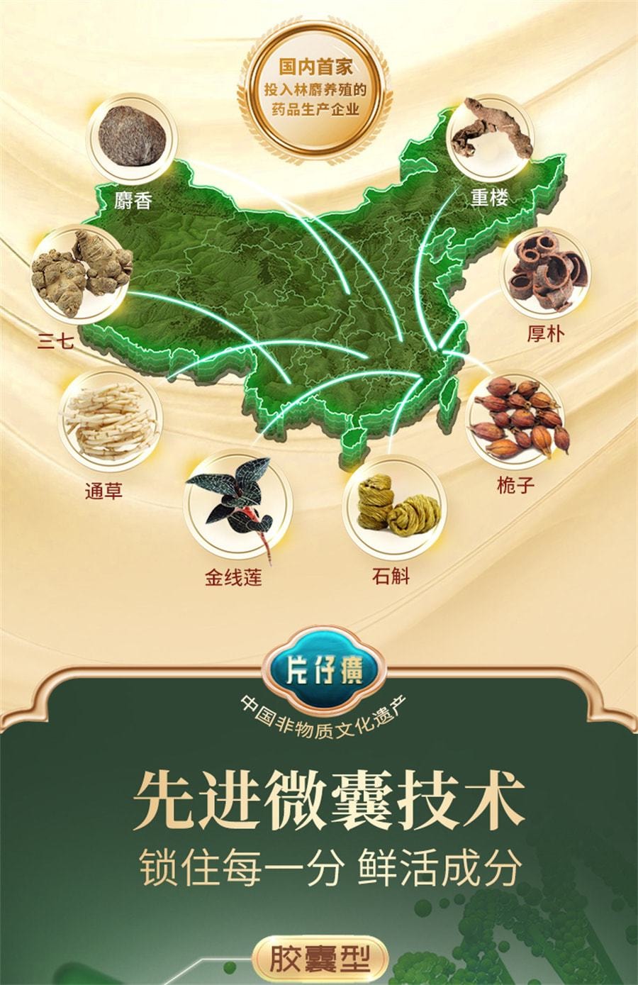 【中国直邮】 片仔癀 茵胆平肝胶囊去肝火旺脾虚湿气重肝胆湿热养肝护肝 20粒/盒