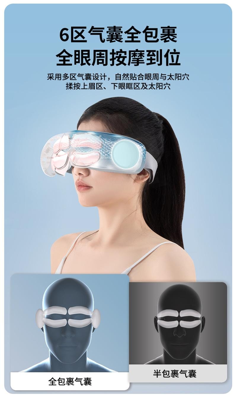 【中国直邮】 妙界 Y5pro眼部按摩器护眼仪眼睛穴位揉捏热敷眼罩缓解疲 1个