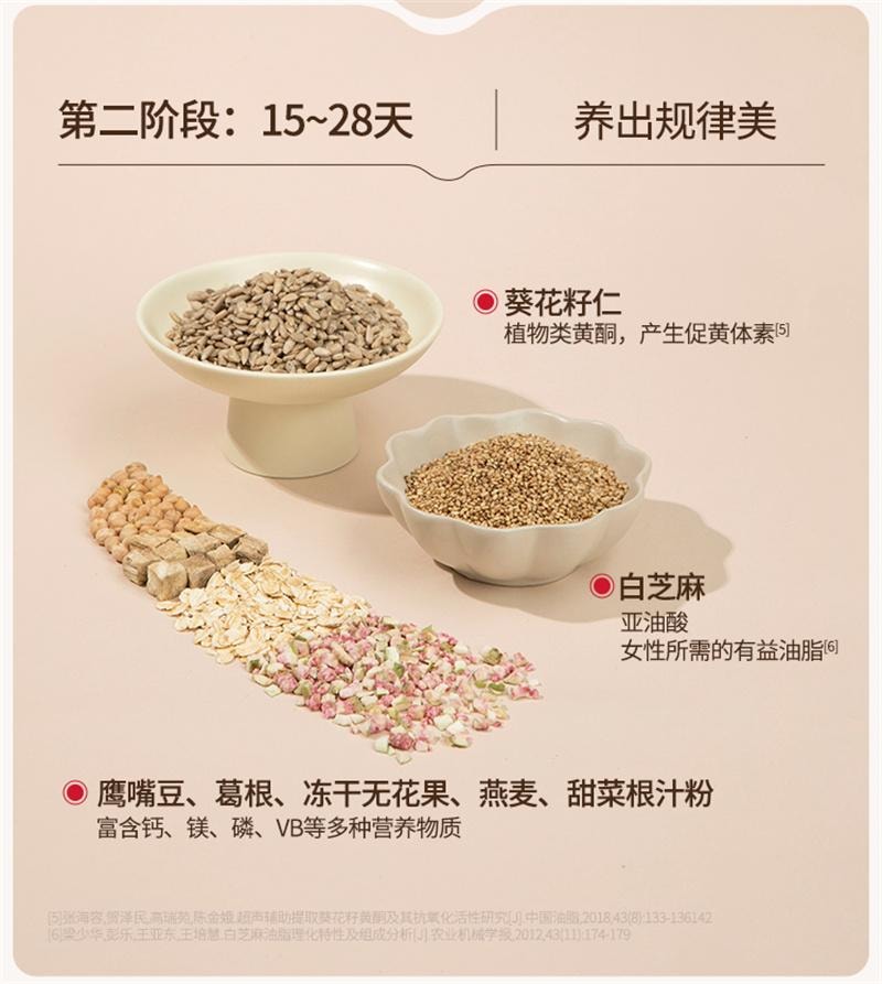【中国直邮】 花姐食养 种子循环 茨养雌黄体酮粉南瓜籽亚麻籽无花果黑豆黑枸杞桑葚茶 700g/盒