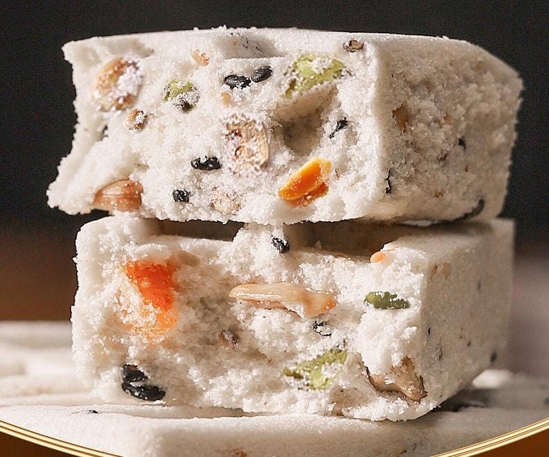 【中国直邮】 千丝 八珍糕 坚果茯苓薏湿糕 早餐代餐饱腹 低卡全麦薏米0蔗糖 250g/盒