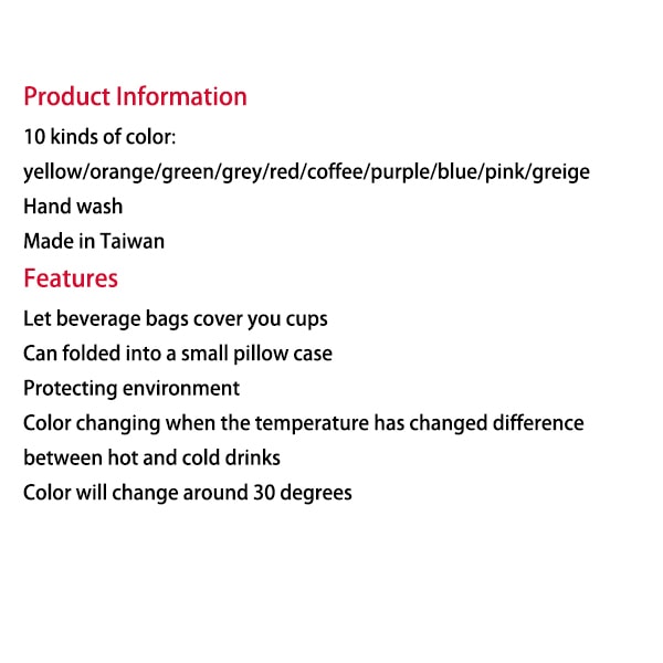 Eco-friendly Reusable Beverage Color Changing Bag  #Reindeer Greige