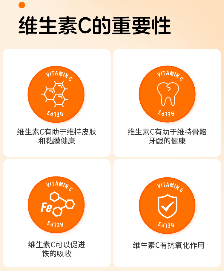 Vitamin C Chewable Tablets 30 g  - 100mg Orange Flavor for Adults Pair with Niacinamide