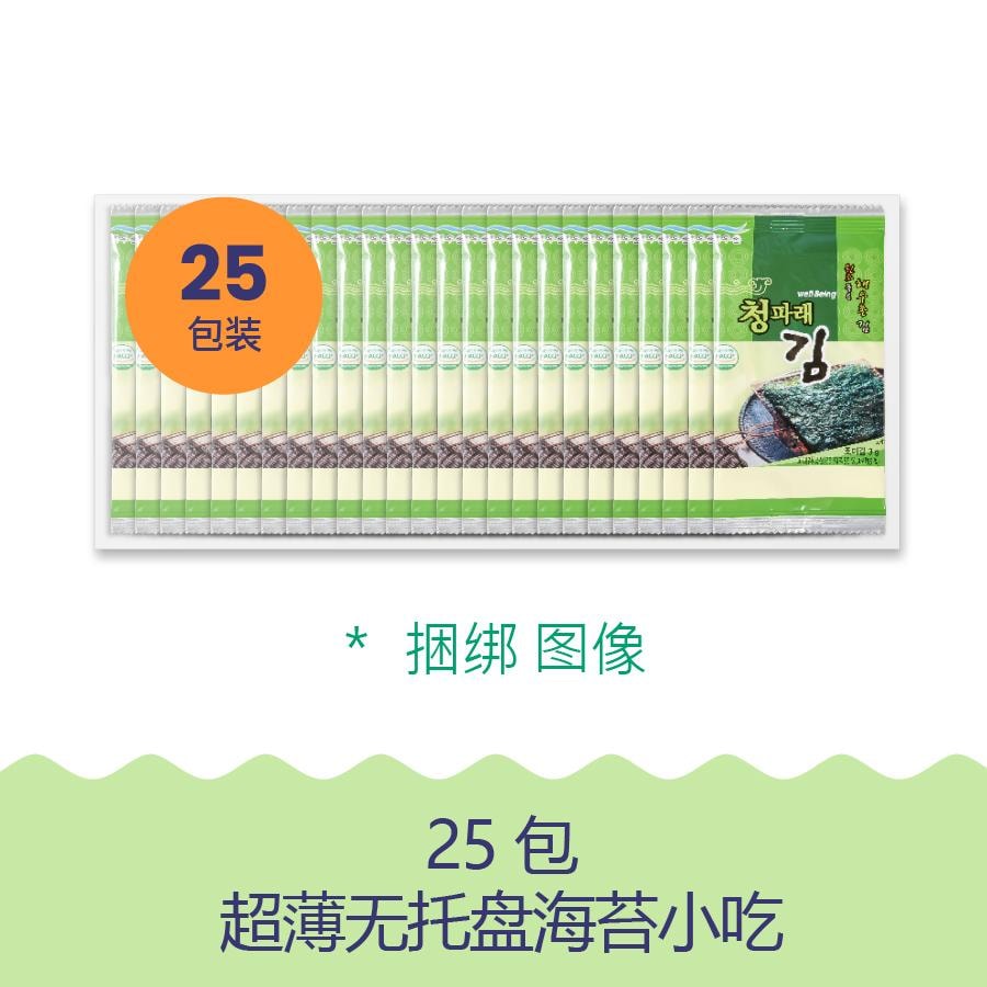 韩国 Kim's Table - 海盐 - 25 件装 - 有机烤海藻片