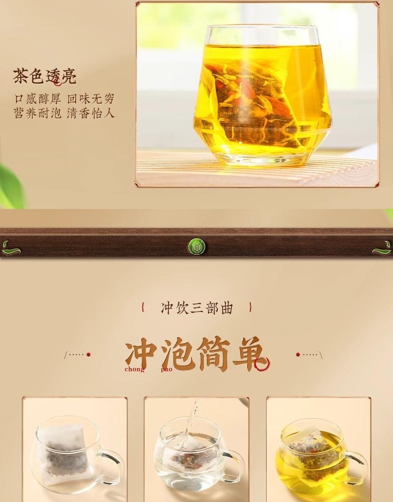 【中國直郵】 北京同仁堂 蒲公英梔子百合菊花茶160g 呵護心肝 降火補氣