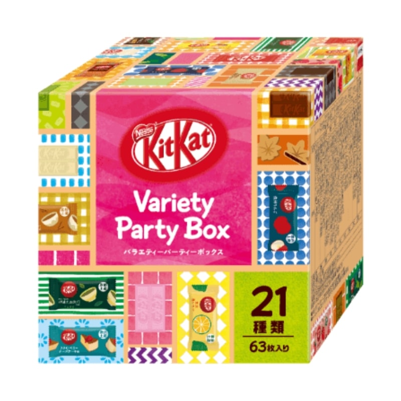 【日本直郵】日本 KIT KAT超稀有口味限定係列 期限限定 21種PARTY禮盒63枚裝