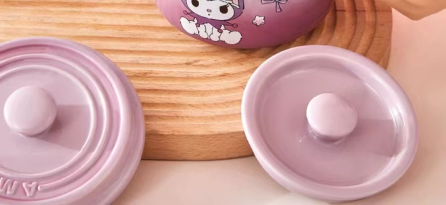 【中国直邮】Marsica 三丽鸥带盖陶瓷炖盅婴儿专用 蒸鸡蛋燕窝瓦罐汤炖盅6英寸-库洛米 1件丨*预计到达时间3-4周