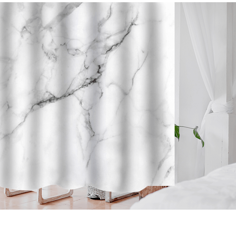 MARBLE SHOWER CURTAIN
