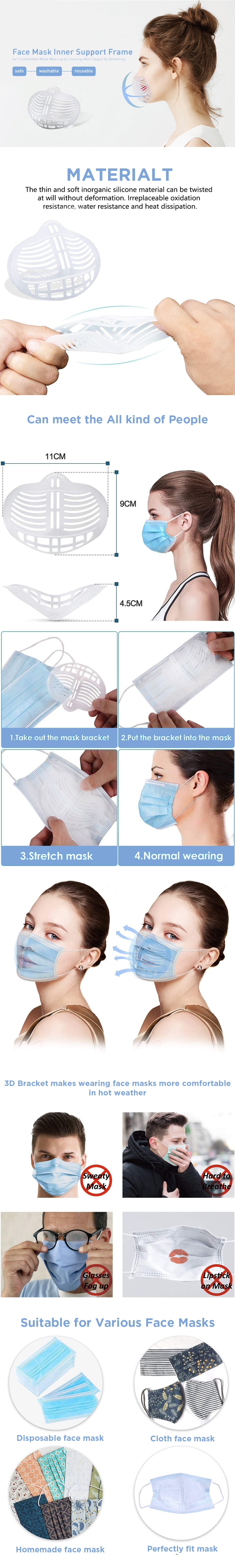 LIGHTRIVER 口罩支撐架 10PCS 讓布料遠離嘴部 可重複使用 口罩支架 保護唇膏 創造更多的呼吸空間