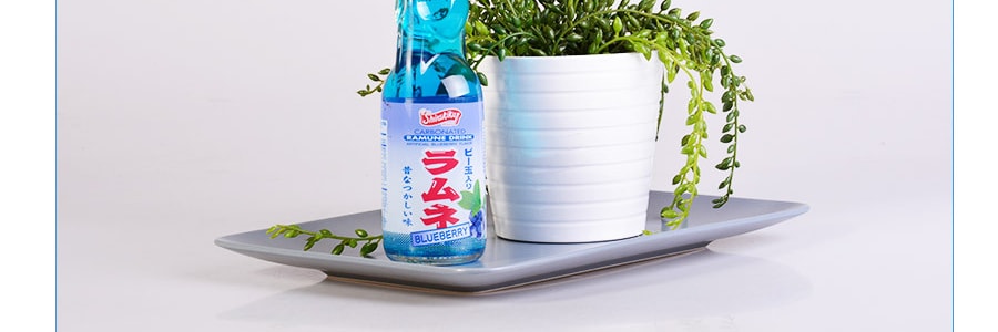 【超值分享裝】日本SHIRAKIKU讚岐屋 彈珠汽水 藍莓口味 200ml * 10瓶