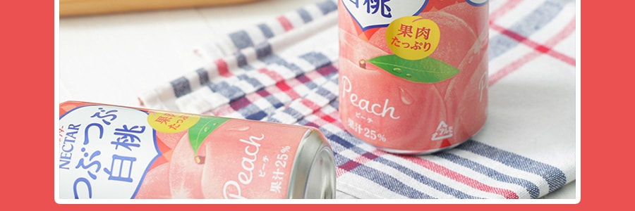 日本FUJIYA不二家 NECTAR 果肉白桃果汁 25%真实果汁 380ml