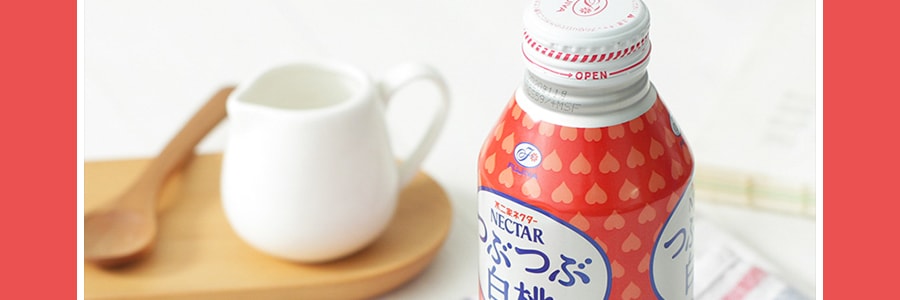 日本FUJIYA不二家 NECTAR 果肉白桃果汁 25%真實果汁 380ml
