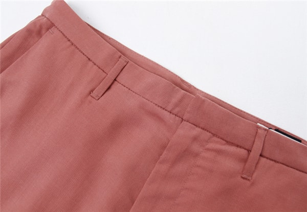 Rubber Pink Middle Waist Casual Trousers Pants for Women S