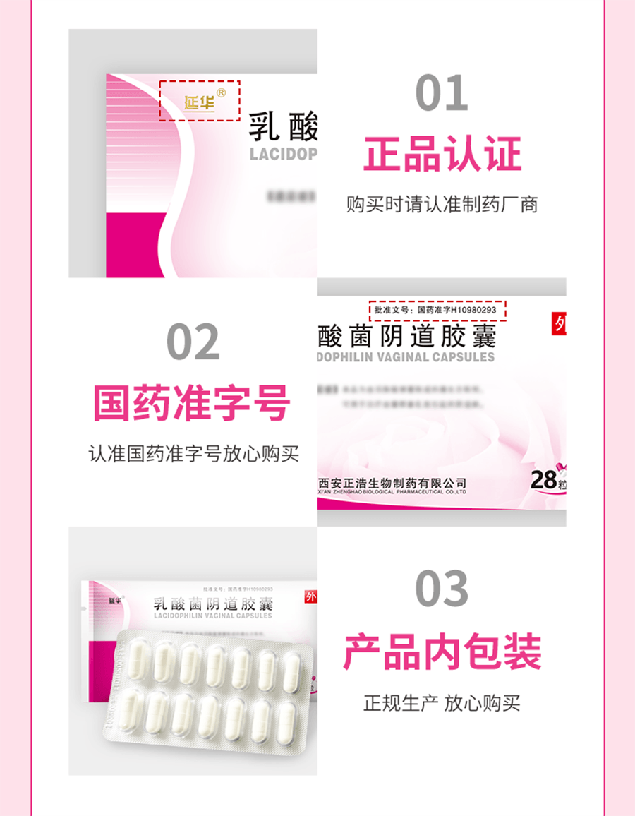 【中國直郵】延華 乳酸菌陰道膠囊陰道炎婦科用藥陰炎陰部搔癢 28粒/盒