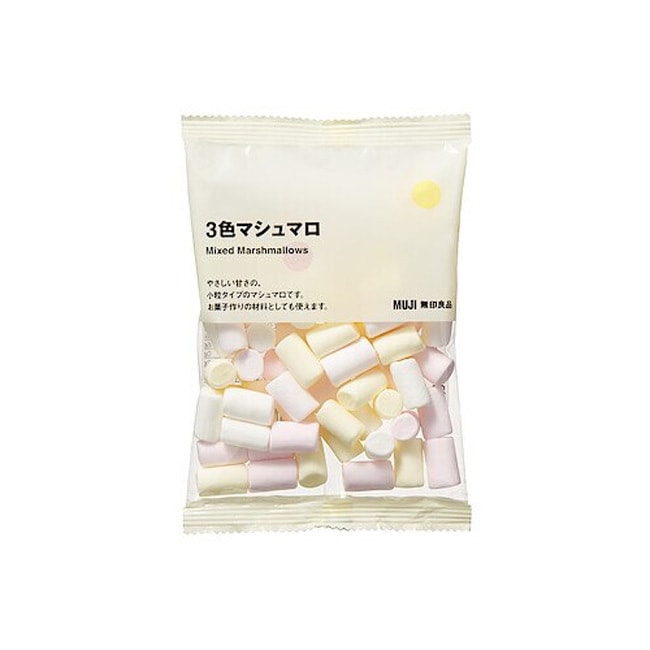 童趣回憶|日本MUJI無印良品三色棉花糖120g甜蜜裝【日本直郵】
