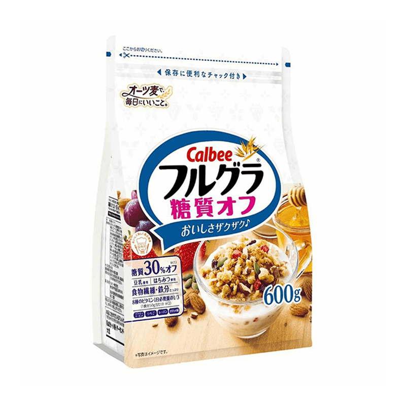 【日本直郵】Calbee卡樂比 營養穀物早餐 25%減糖風味 水果麥片 600g