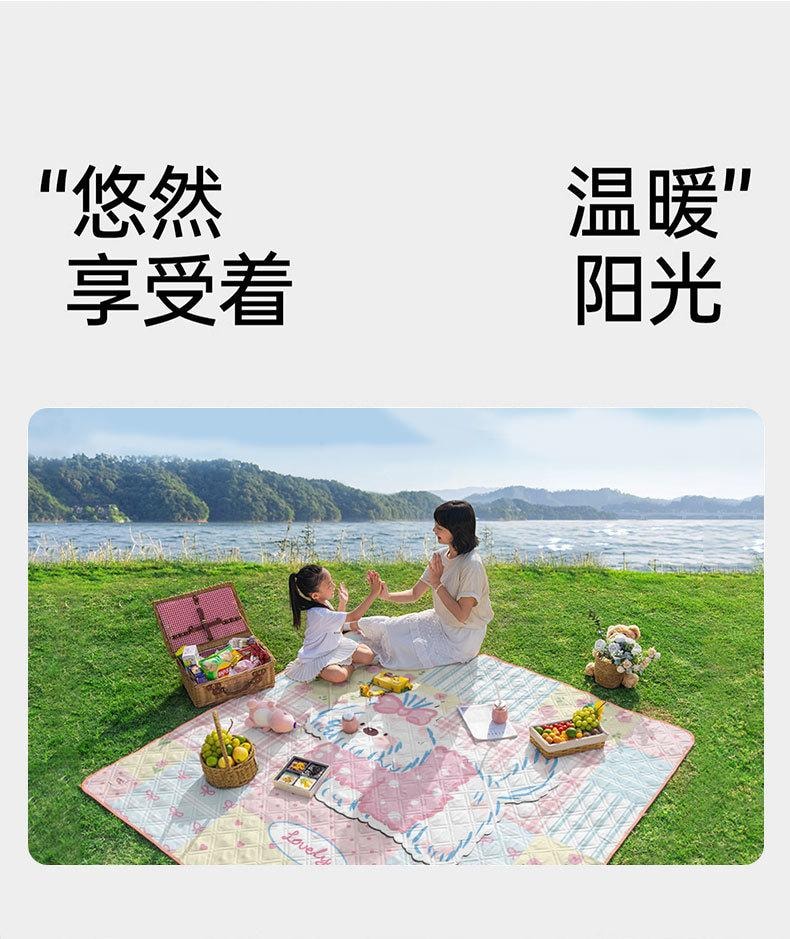   FOXTAIL 卡通便携野餐垫 露营垫 户外地垫 防水 防潮 便携 折叠 郊游 居家-动物世界 中号(150*200cm)1个*预计到达时间3-4周