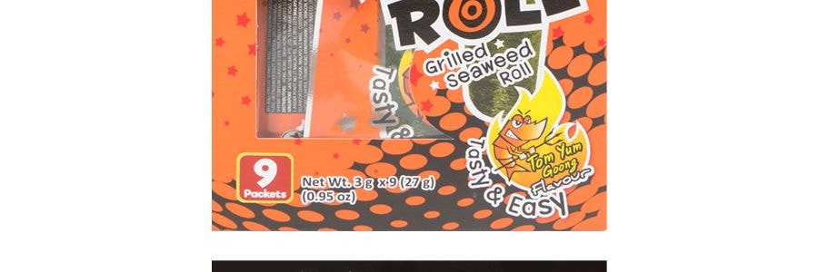 泰國小老闆 BIG ROLL經典紫菜捲 冬蔭功味 9條入【網紅零食】