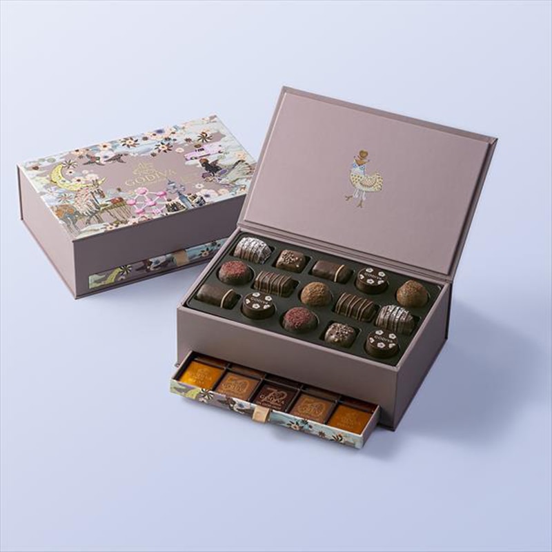 【日本直郵】日本高級巧克力GODIVA 登陸日本50週年紀念化妝盒禮盒 30粒裝