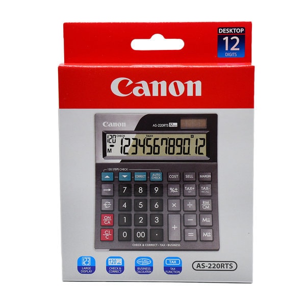 CANON Calculator  AS-220RTS (Random Color) 1pcs