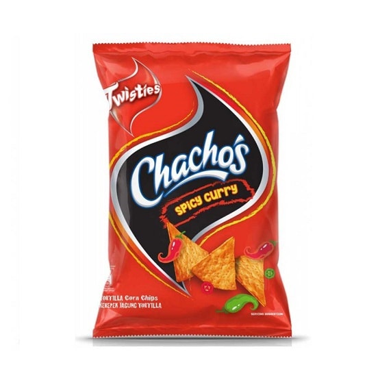 TWISTIES CHACHO'S Tortilla Corn Chips Spicy Curry 185g