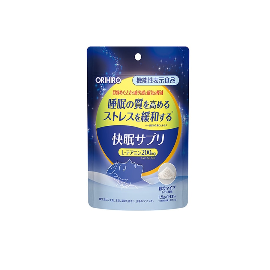 【日本直邮】ORIHIRO 快速入睡 晚安睡眠粉 提高睡眠质量 柠檬味 1.5g*14包
