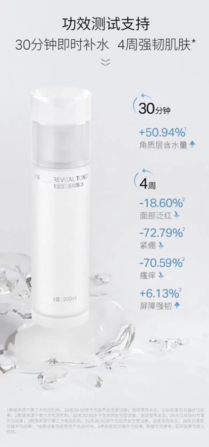 【中國直郵】UNISKIN優時顏 小水泵精華水200ml 舒緩水保濕肌活力 博主推薦