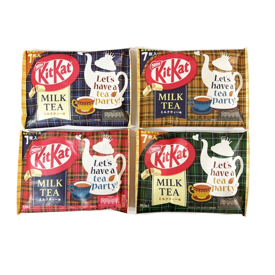 【日本直邮】日本NESTLE雀巢 KITKAT 夹心威化巧克力  奶茶味 7枚装 四种包装随机发