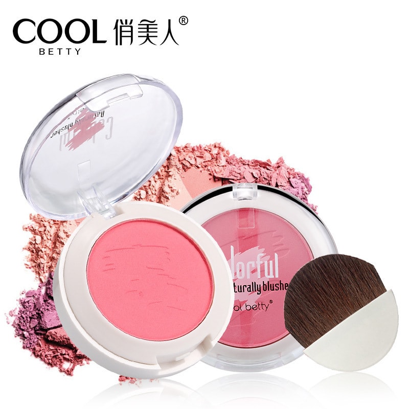 【中国直邮】 俏美人 甜美粉嫩花漾遮瑕修容腮红胭脂膏 桃红色