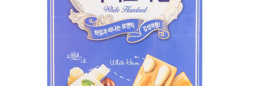 韓國CROWN 白色巧克力奶油榛果威化餅乾 47g