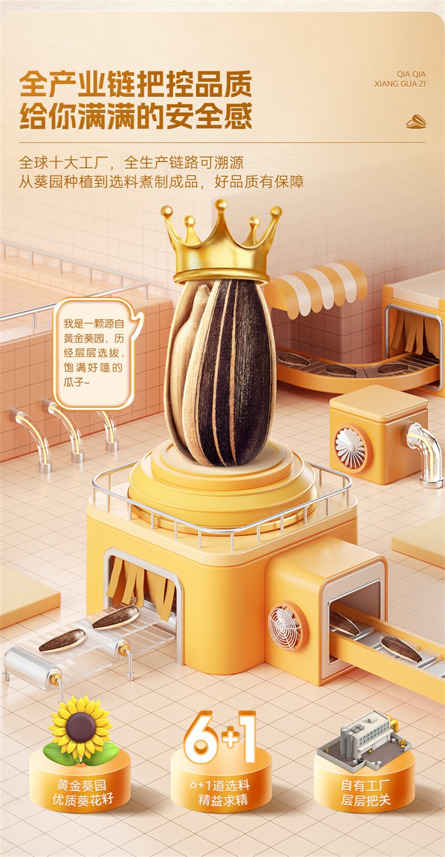 【中国直邮】洽洽 五香瓜子大颗粒葵花籽坚果炒货休闲零食小吃恰恰瓜子凑单 350g五香口味