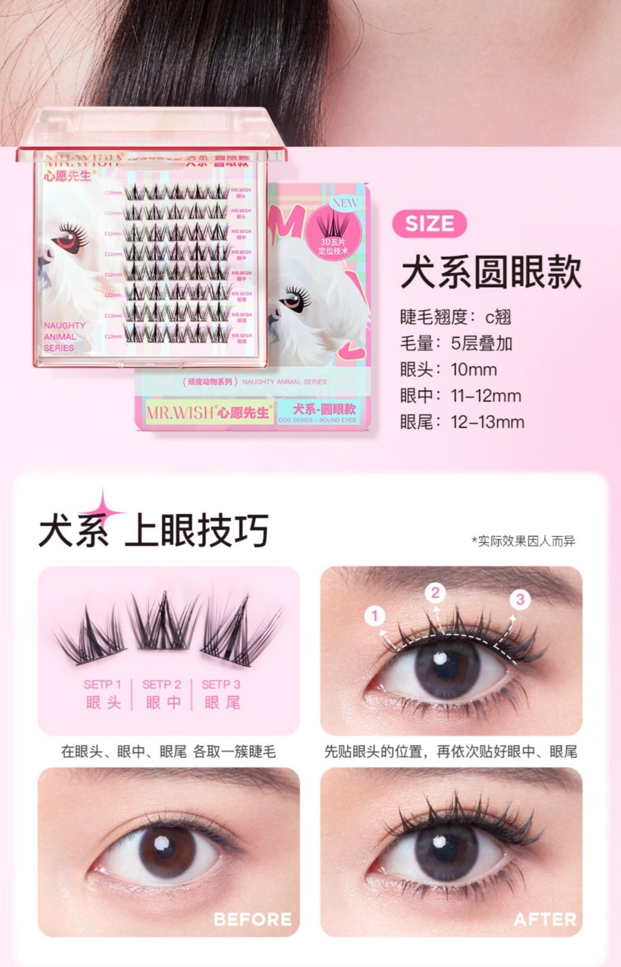 心願先生 MR.WISH 羊系咩系-無中生有下睫毛 【自然靈動 三簇上眼】
