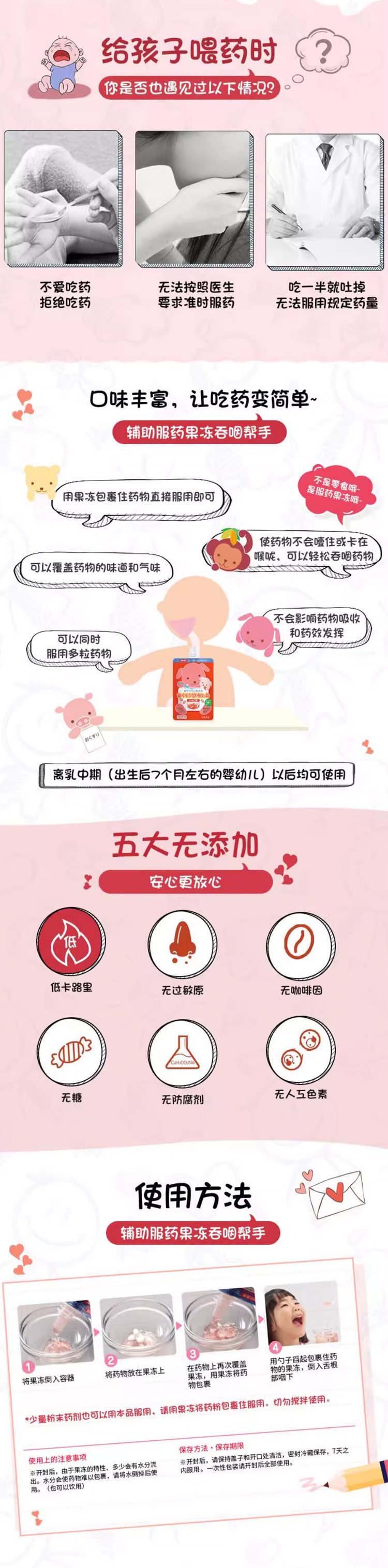 【日本直郵】RYUKAKUSAN龍角散 寶寶兒童餵藥輔助果凍 餵藥神器輕鬆吞嚥 草莓口味 200g