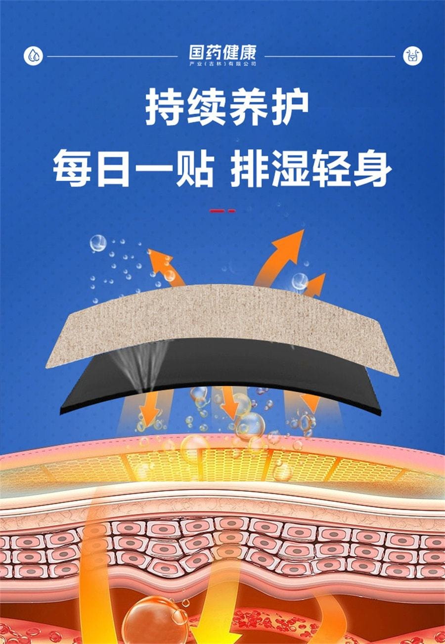 【中國直郵】國藥健康 砭貼祛濕穴位貼排毒排體內濕寒祛寒除非去濕氣去寒 6貼/盒