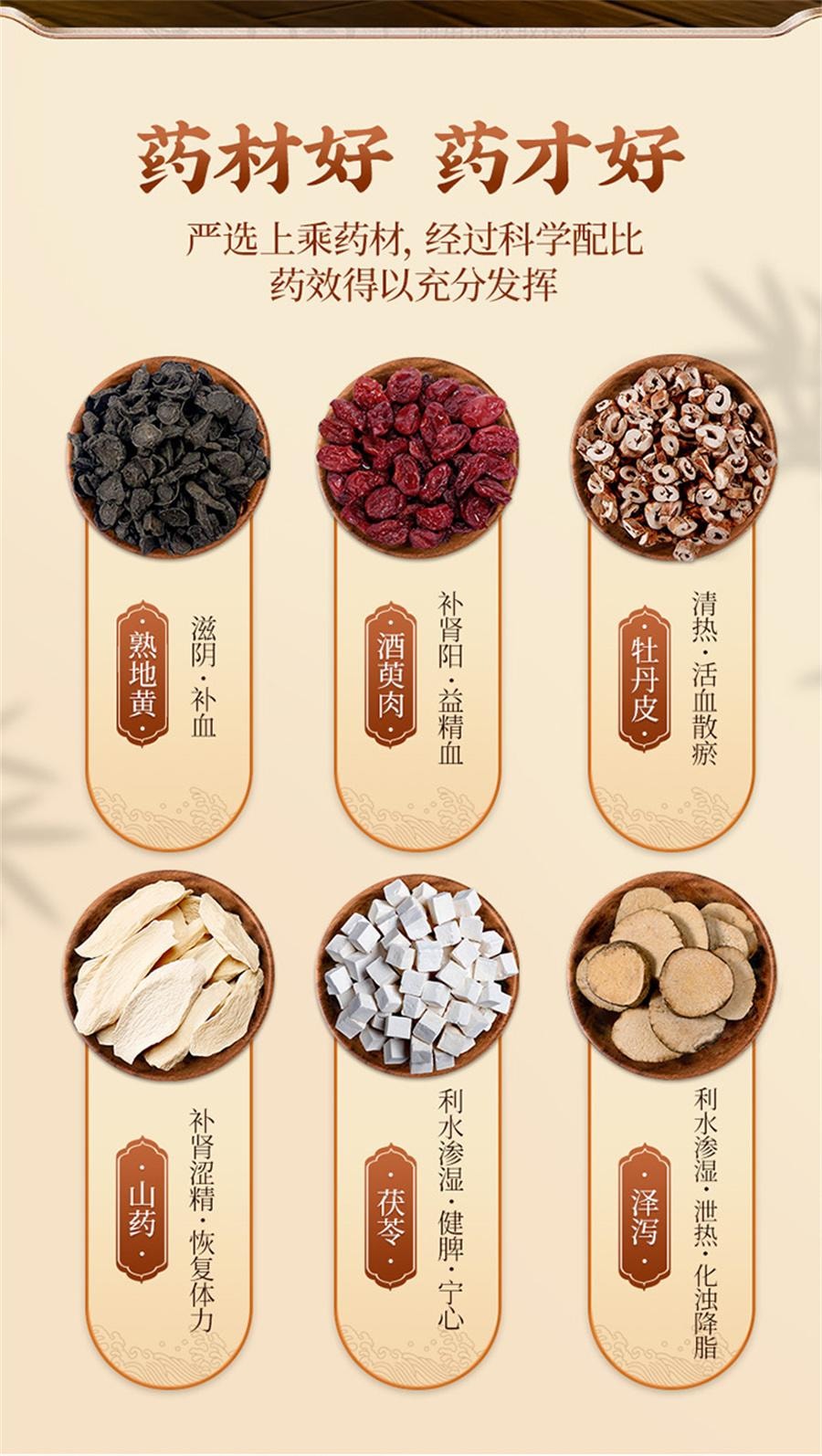 【中國直郵】 恆醫森 濃縮六味地黃丸滋陰補腎固精強腎男士女腎虛腎虧六位味地黃丸 216丸/瓶