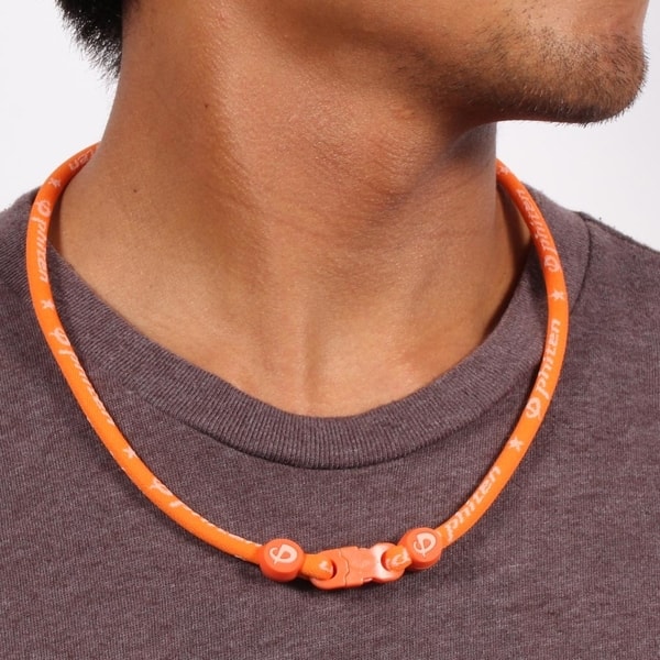 Classic Titanium Necklace Orange 18 inch
