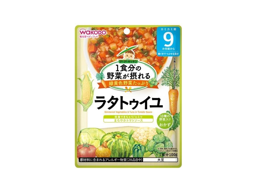 【日本直邮】日本WAKODO和光堂 宝宝辅食 9月+ 番茄酱炖蔬菜金枪鱼 100g